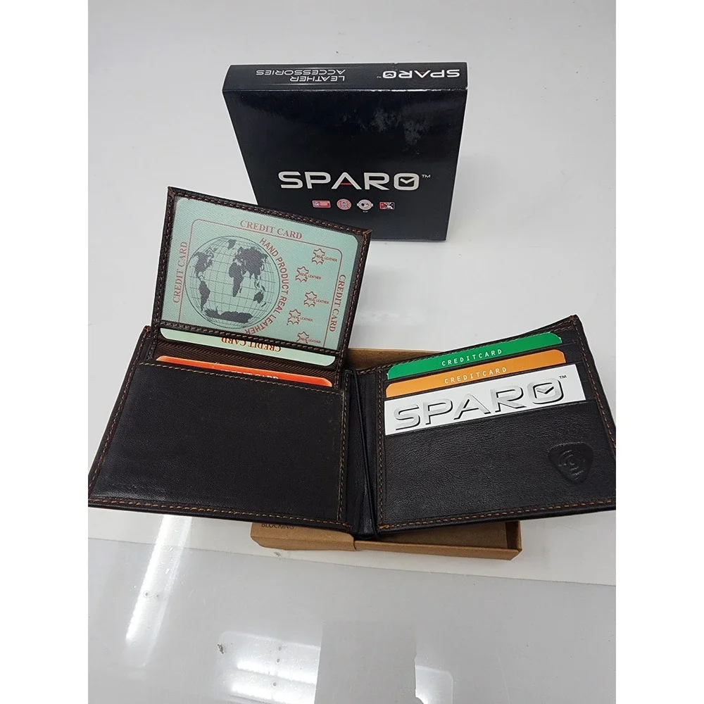 Sparo Mens Arizona State Sun Devils Bifold Wallet Brown Leather Casual Size OS